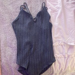 grey tank body suit